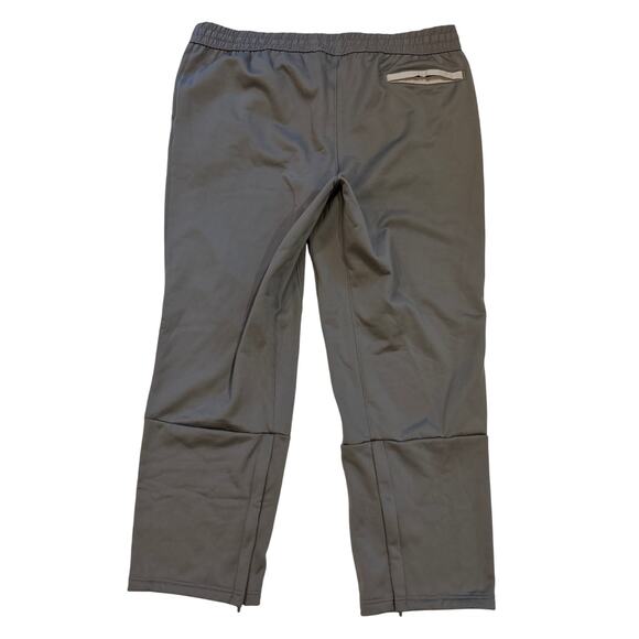 Adidas Pants Mens Size 2XL Gray Performance Fleece Lined Open Hem Zip Ankles - Picture 2 of 13